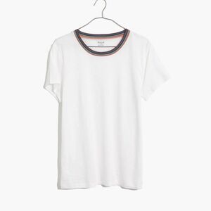 Madewell Whisper Cotton Ringer Tee in Burbank Stripe